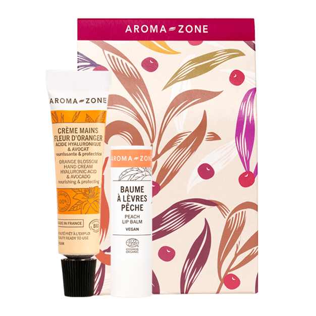 Kit cadeau duo mains et lèvres Fleur d'Oranger & Pêche