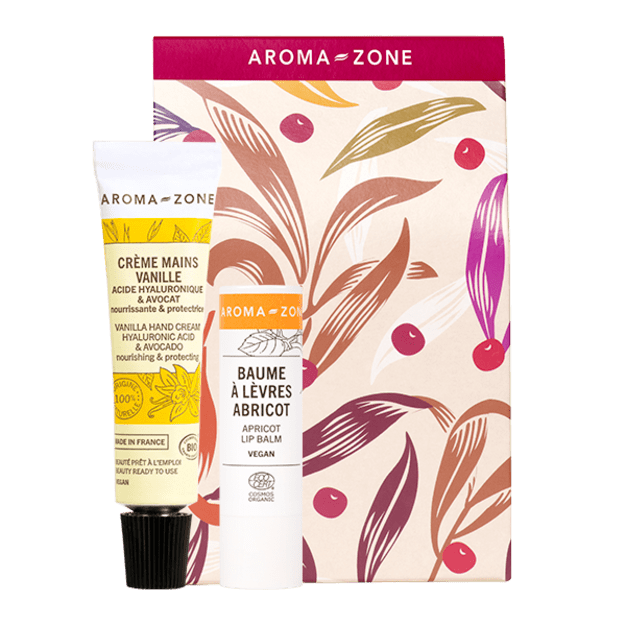 Kit cadeau duo mains et lèvres Vanille Abricot