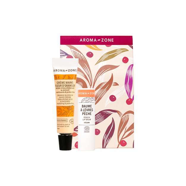 Kit regalo - Duo mani e labbra Fiore d'Arancio & Pesca