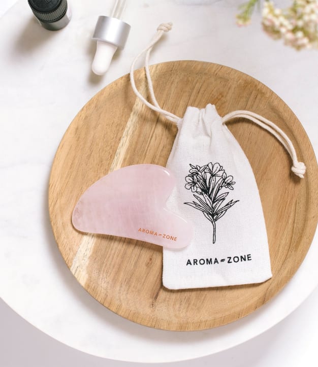 Gua sha viso quarzo rosa