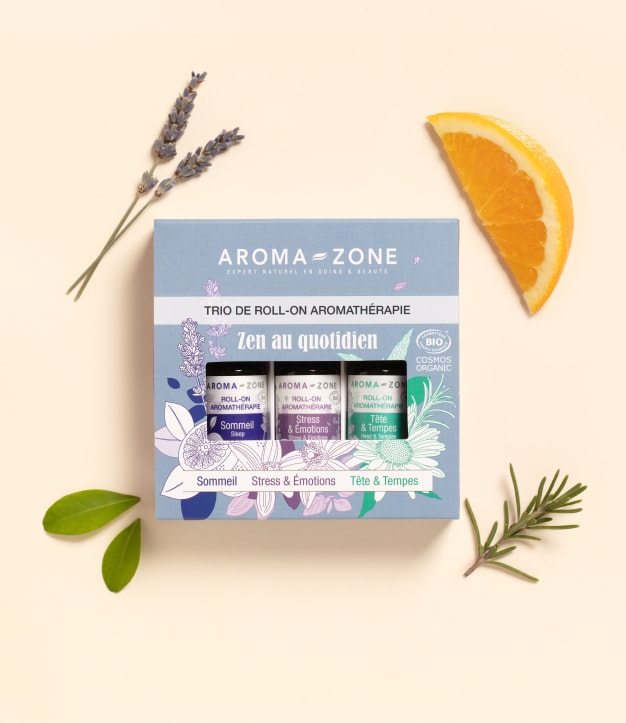 Coffret roll-on d'aromathérapie Coffret 3 roll-on BIO : Zen au quotidien