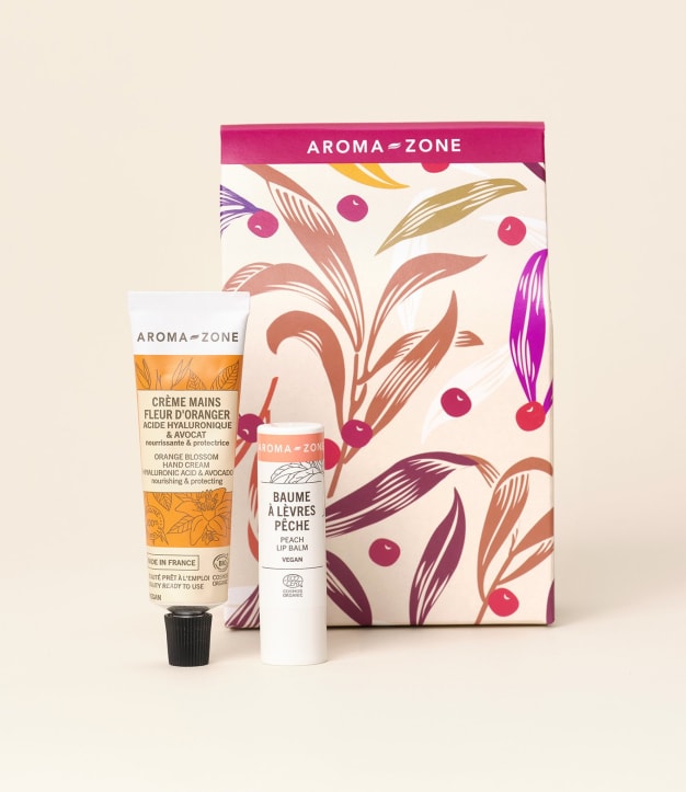 Kit regalo - Duo mani e labbra Fiore d'Arancio & Pesca