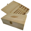 Scatola porta-oggetti Maxi in legno per oli essenziali - 50 flaconi