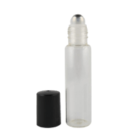 Flacon roll-on 15 ml en verre transparent et bille acier