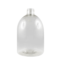 Flacon PET transparent 500 ml - 24/410 - sans bouchage