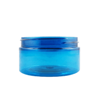 Pot PET recyclé bleu BASIC 100 ml - sans bouchage
