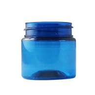 Pot PET recyclé bleu TINY 50 ml - sans bouchage