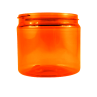 Vasetto in PET riciclato arancione BASIC 200 ml - senza tappo