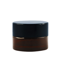 Vasetto in vetro ambrato 5 ml coperchio nero