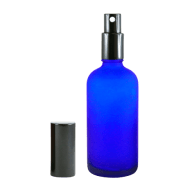 Flacone spray in vetro blu smerigliato da 100 ml