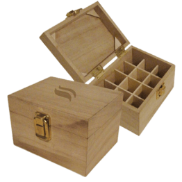 Boîte rangement huiles essentielles en bois Mini pour 12 flacons