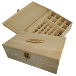 Boîte rangement huiles essentielles en bois Maxi pour 50 flacons