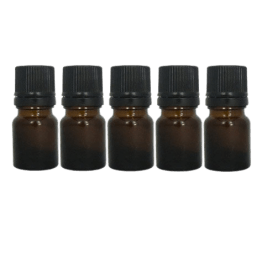 Flacons DIN18 en verre ambré 2.5 ml Marmotte avec codigouttes (lot de 5)