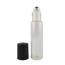 Flacon roll-on 15 ml en verre transparent et bille acier
