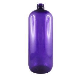 Flacone PET riciclato di colore viola 1 L - 28/410 - senza tappo