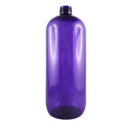 Flacon PET recyclé coloré violet 1L  - 28/410 - sans bouchage