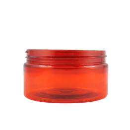 Vasetto in PET riciclato arancione BASIC 100 ml - senza tappo