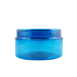 Vasetto in PET riciclato blu BASIC 100 ml - senza tappo