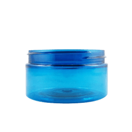 Pot PET recyclé bleu BASIC 100 ml - sans bouchage