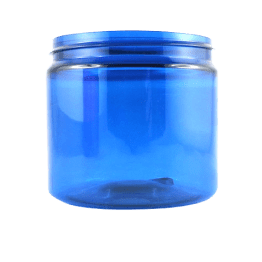 Vasetto in PET riciclato blu BASIC 200 ml - senza tappo