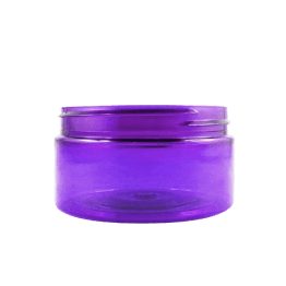 Vasetto in PET riciclato viola BASIC 100 ml - senza tappo