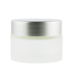 Vasetto in vetro smerigliato 30 ml coperchio argento opaco