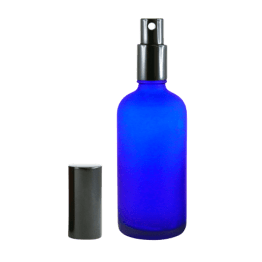 Flacone spray in vetro blu smerigliato da 100 ml