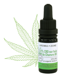 Huile CBD 12% sur huile de Chanvre BIO