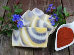 Savon "holi party" annatto et orcanette
