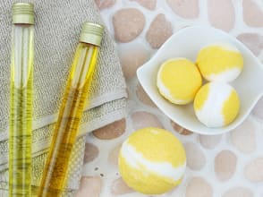 Bombes de bain "fleur d'oranger"