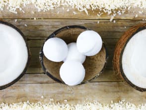 Bombes de bain boules de coco