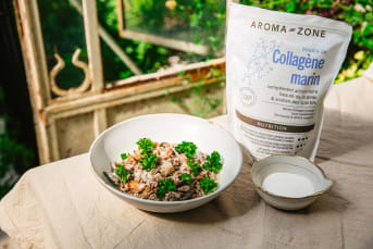 Risotto crémeux aux champignons et collagène marin : gourmand et nourrissant