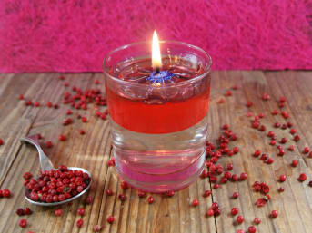 Candela Eterna Bacche di pepe rosa