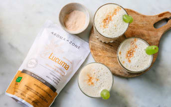 Ce smoothie poire, raisin et lucuma donne un vrai coup d’éclat à la peau naturellement (recette express signée La Guinguette d’Angèle)