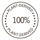stamp 100% PLANT-DERIVED