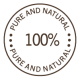 stamp 100% PURE AND NATURAL