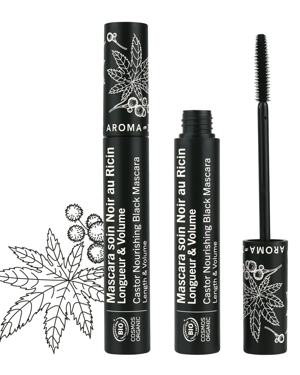 Catalogue Mascara-Soin-Noir-au-Ricin Ferme Ouvert Illustration 2000x2000px