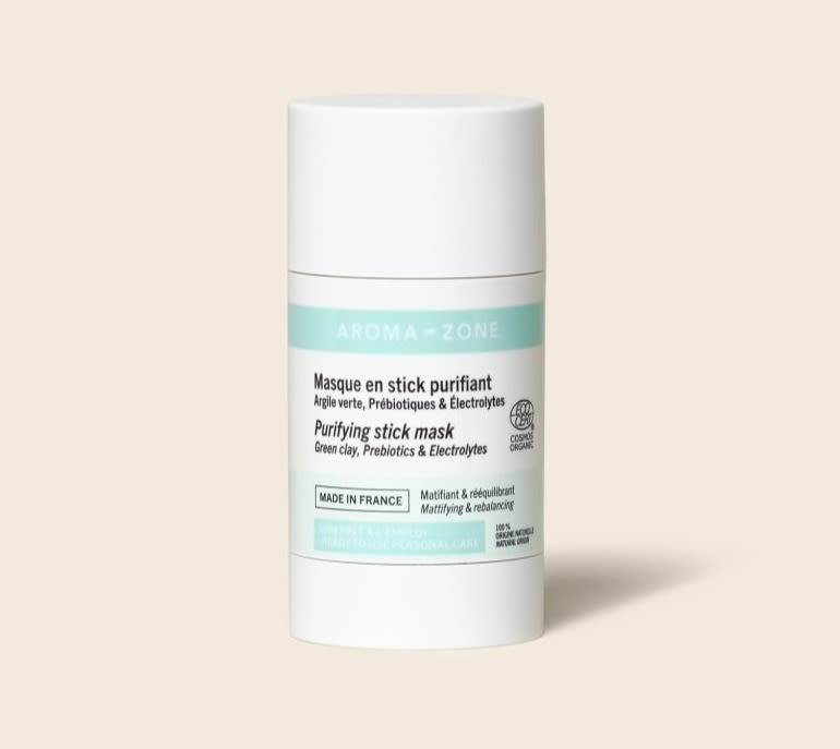 Masque en stick purifiant Argile verte, Prébiotiques & Electrolytes