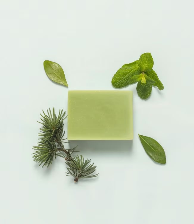 Savon artisanal Vétiver - Menthe - végétal & SAF