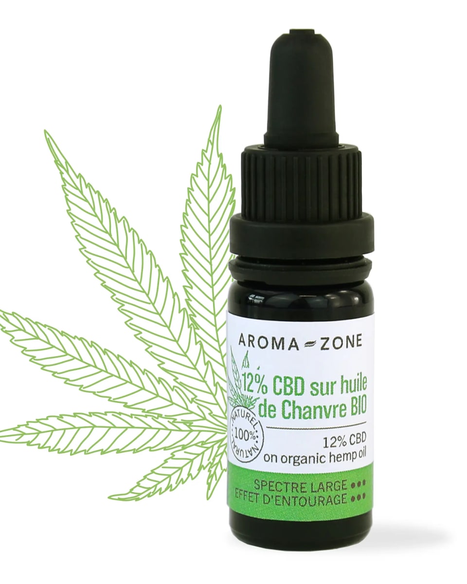 Extrait naturel Huile CBD 12% sur Huile de Chanvre BIO