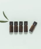 Flacons DIN18 en verre ambré 5 ml avec codigouttes (lot de 5)