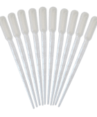 Pipettes en plastique 3 ml avec poire (lot de 10)