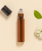 Flacon roll-on 15 ml en verre ambré et bille acier