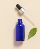 Flacon DIN18 compte-goutte en verre bleu 30ml