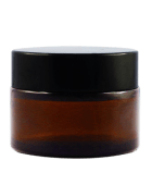 Pot verre ambré 30 ml avec capot noir