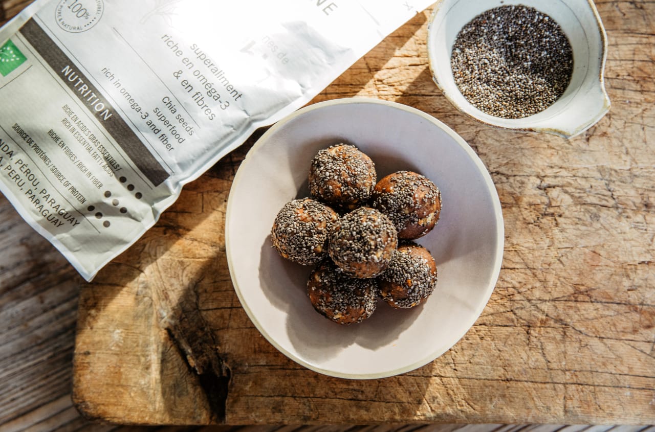 Energy Balls au Cacao Cru et Graines de Chia pour une énergie naturelle