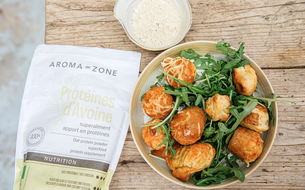 Petites gougères healthy au comté et protéine d’avoine