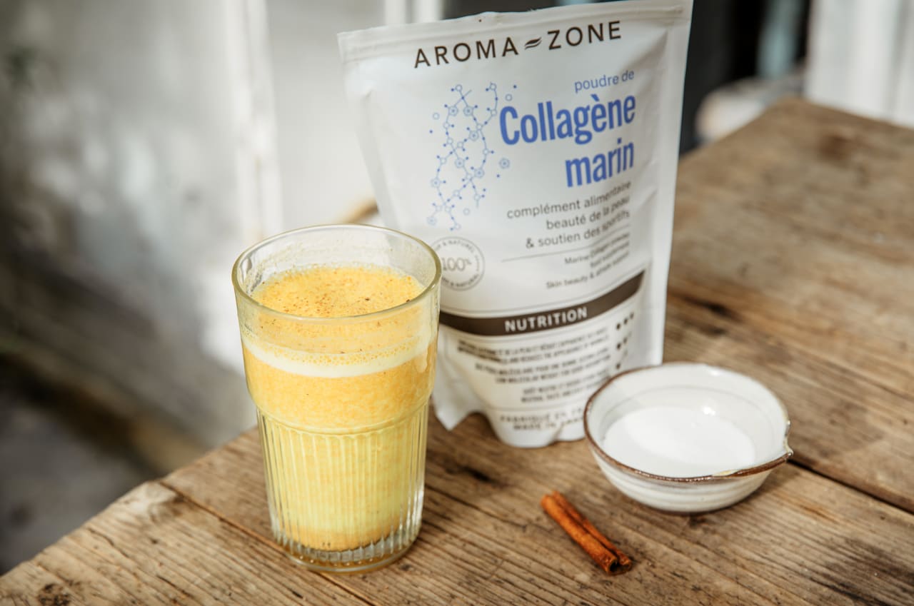 Latté de courge au collagène : boisson réconfortante pour la peau et les articulations