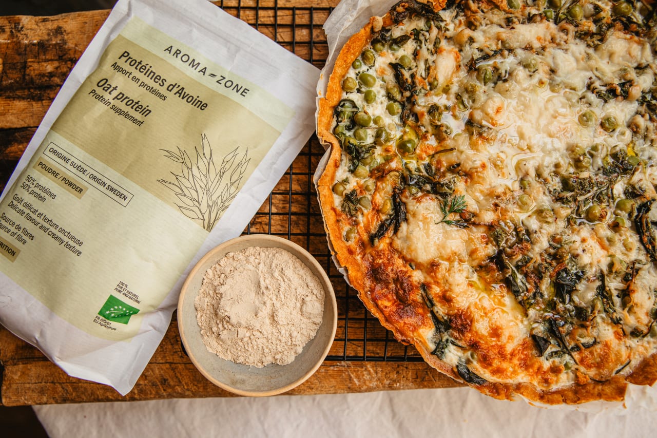 Comment associer la protéine d’avoine, les petits pois et les épinards dans une quiche équilibrée ?
