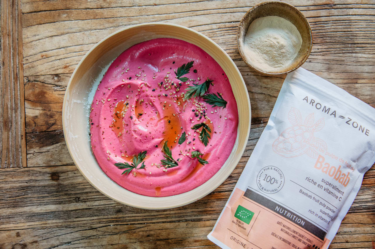 Houmous de Betterave au Baobab, une recette végétale riche en antioxydants